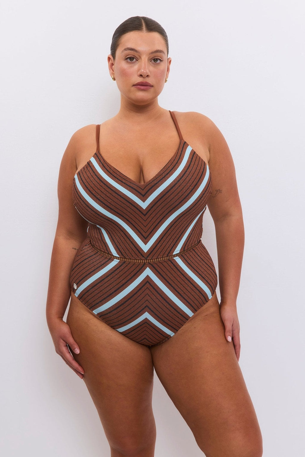 Arava Stripes Brown Teal