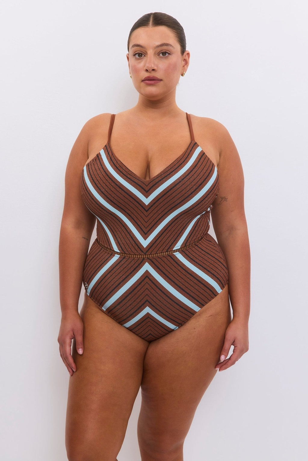 Arava Stripes Brown Teal